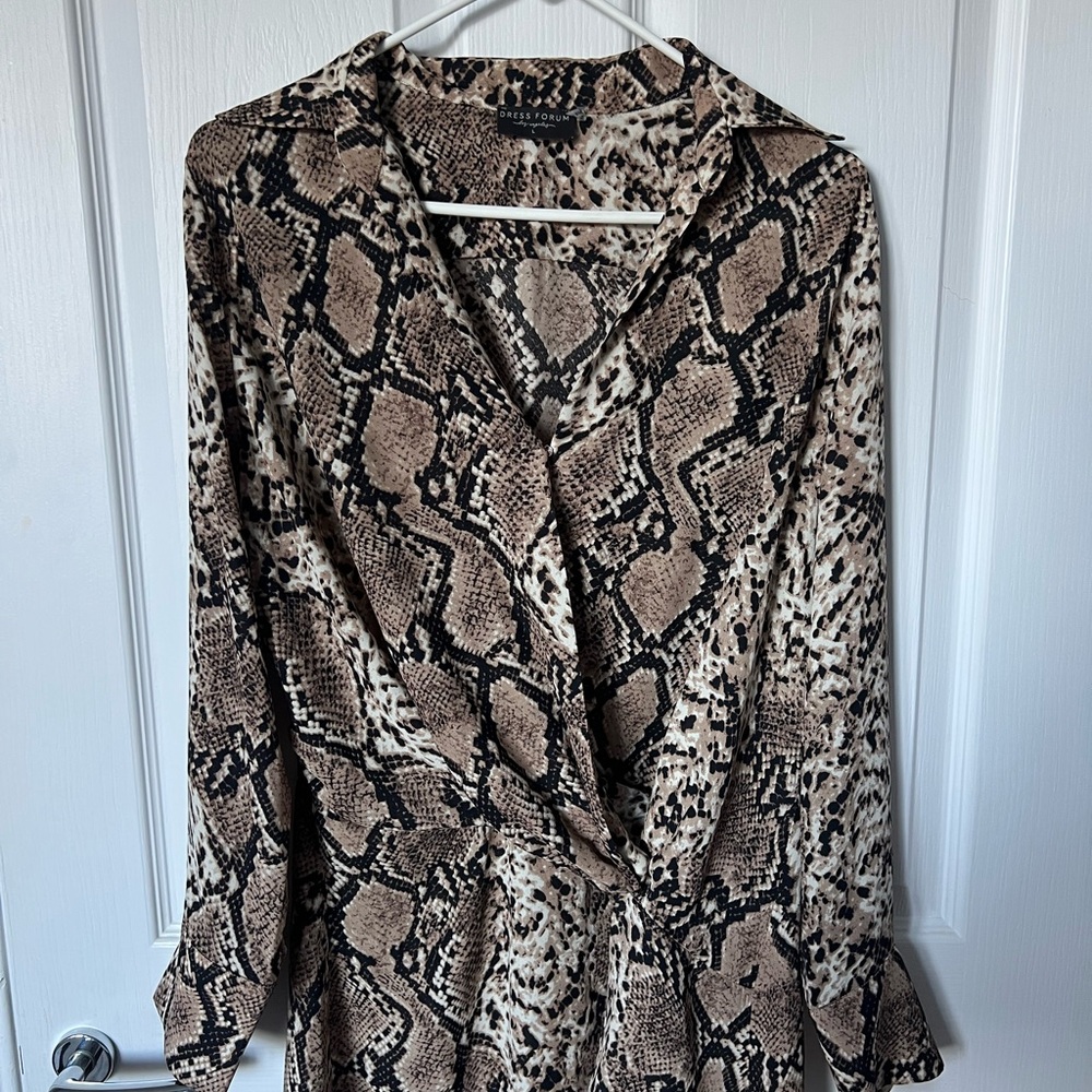 Forum Snake Print Midi Dress